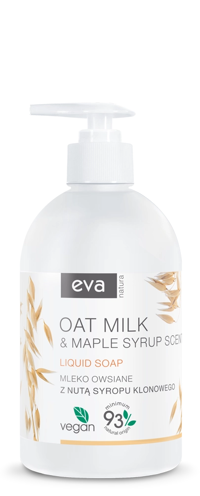 EVA NATURA Kremowe mydło w płynie mleko owsiane z nutą syropu klonowego